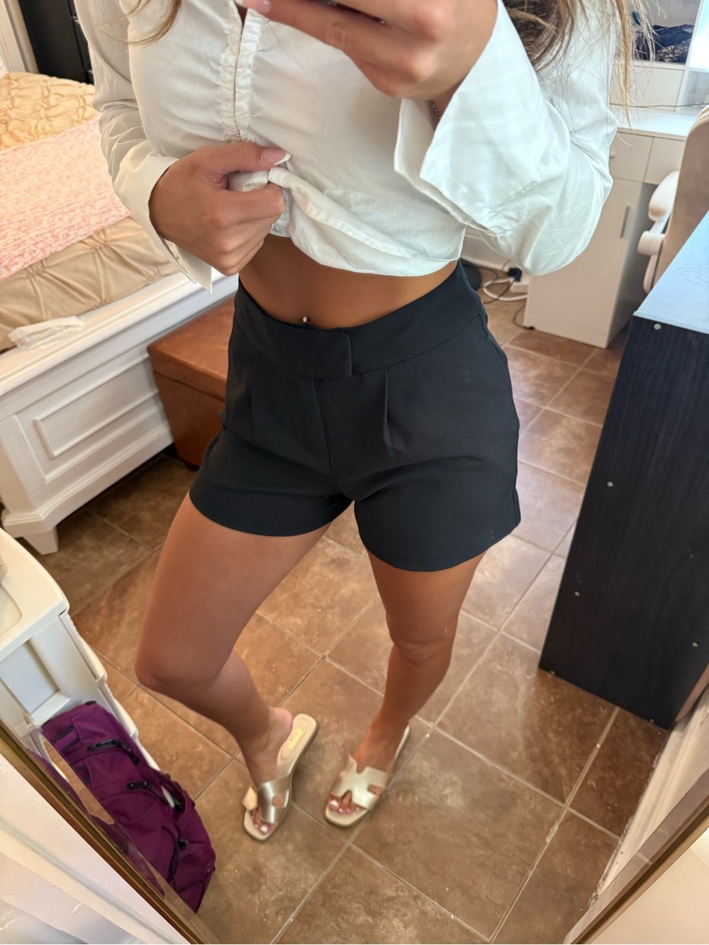 a new day Black High-Waist Tailored Women's Shorts